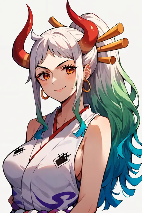 anime girl with horns and horns on her head