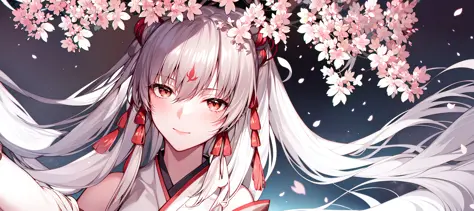 1girl,shiranui, <lora:shiranui-anything3.0:0.7>,cherry blossoms,