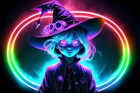 Supernatural Entities, neon lights, haunted nightmares, eerie neon witches, and other psychedelic beings that haunt and terroriz...