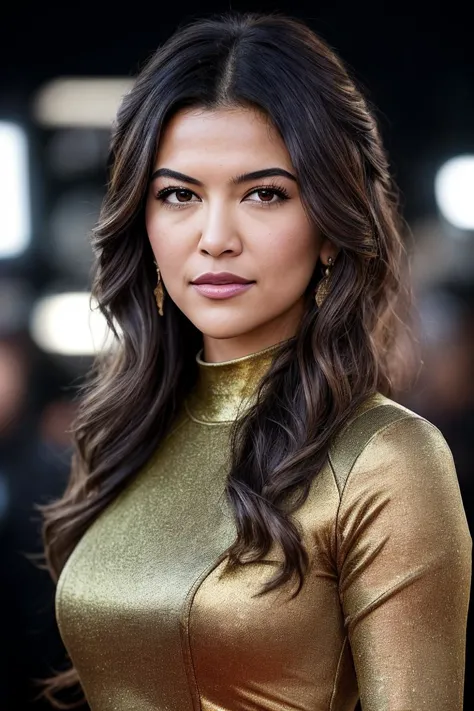 photo de belle (lisolivera-130:0.99), une femme avec de beaux cheveux, chignon relevé, en tant que star de cinéma dans un (première du film), prix de gala, (près d&#39;une salle de cinéma), texture naturelle de la peau, (élégant tight black jumpsuit), (Manche longue), (pantalon), 24mm, textures 4k, lumière douce et cinématographique, Adobe Lightroom, laboratoire photo, HDR, complexe, élégant, très détaillé, netteté, ((((aspect cinématographique)))), tons apaisants, détails fous, complexe details, hyperdétaillé, faible contraste, lumière douce et cinématographique, mélange d&#39;exposition, HDR, délavé, (paparazzi en arrière-plan), (lèvres peintes:1.1), ((regardant droit vers la caméra:1.1))