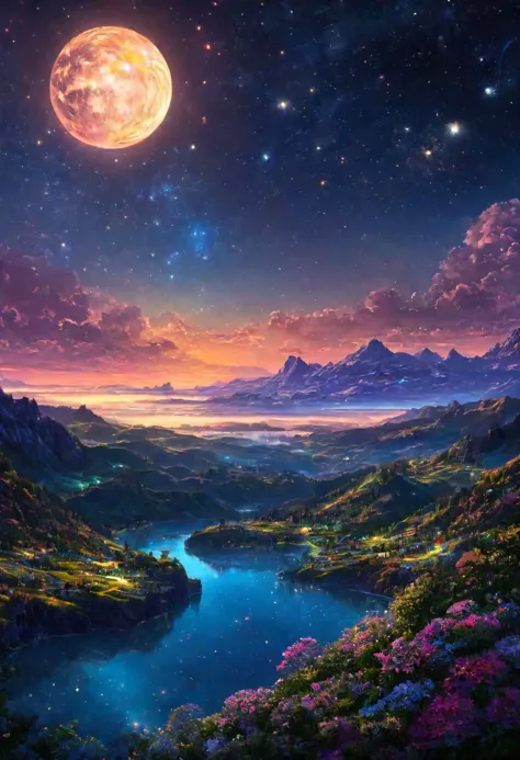 A dreamy night with stardust by Al Williamson,  (panoramic , artstyle-art deco but extremely beautiful:1.4), (intricate details, masterpiece, best quality:1.4)
Terragen, beautiful massive landscape, epic scenery, Terragen, , looking at viewer
<lora:add-detail-xl:1> <lora:xl_more_art-full_v1:0.5>  <lora:looking_at_viewer:2>