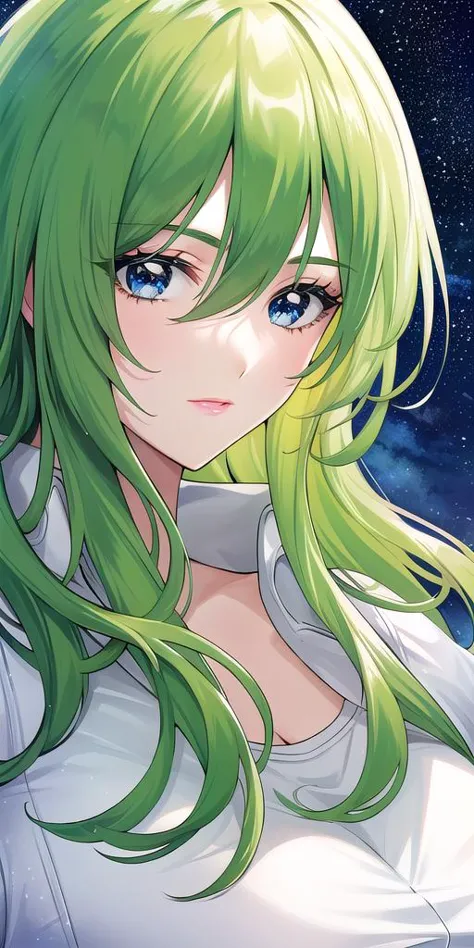 <lora:EmiliaJeniusV2:0.7> emiliajenius, huge_breasts, huge_breasts, standing, solo, sundress, starry_sky, green_hair,, masterpiece, best_quality, detailed_face, detailed_eyes, highres, beautiful, detailed,