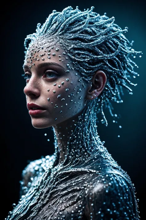 ((Detailed)), ((Astounding)), ((Exquisite)), ((8K)), ((Intricate)), ((Impressive)), Beastshifter, woman,  regal, royal, slime, shine, watercd,  tendrils, sinews, Druidic, Wildshape, dramatic lighting, raw photo, RAW Image, Original photo, Unedited photo, gloomy, Deep depth of field, Small aperture, Sharp from front to back  <lora:detail_slider_v4:2>   <lora:color_slider_v2:1><lora:PAseer-SD15-LCM Quick:1>  <lora:watercd:0.4>