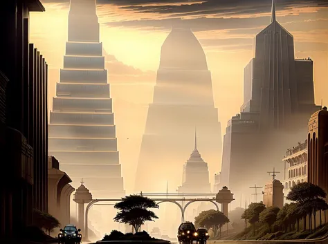 there is a picture of a city with a lot of tall buildings