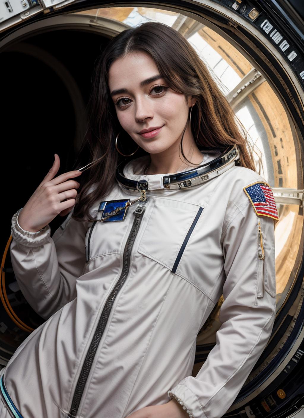 Sommerray, a woman wearing astronaut spacesuit - SeaArt AI