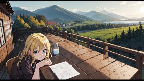 (4k wallpaper, absurdres, fantastic scenery, detailed background:0.7), (
(hayasaka ai:1.2), blonde hair, (expressionless:0.8) (maid:0.8) <lora:hayasakaAiKaguyaSamaWa_v1:0.9:TT>
, beautiful scenery, pier, sitting on table, feet, close up, Style-Winter, best quality:0.9):0.89