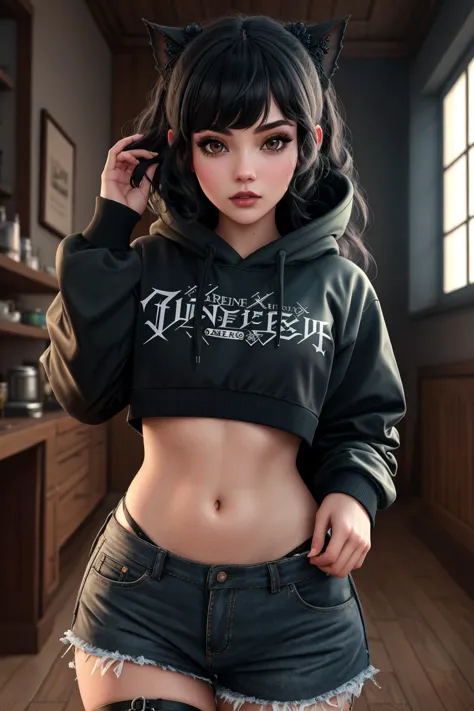 Masterpiece, absurdres,8k, extremely detailed, amazing, fine detail,correct anatomy,
([hoodie|GothGal]::0.75),closeup,
a woman w...