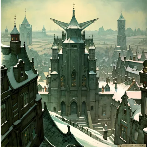 (masterpiece, top quality, best quality, official art, beautiful and aesthetic:1.2), an alien creature in a weird landscape, Anton Pieck style <lora:Anton_Pieck_Style:1.0>