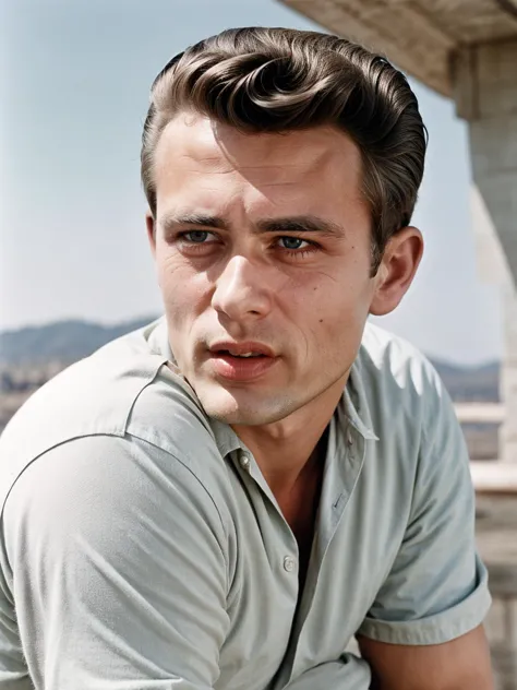 arafed man with a gray shirt and a blue shirt