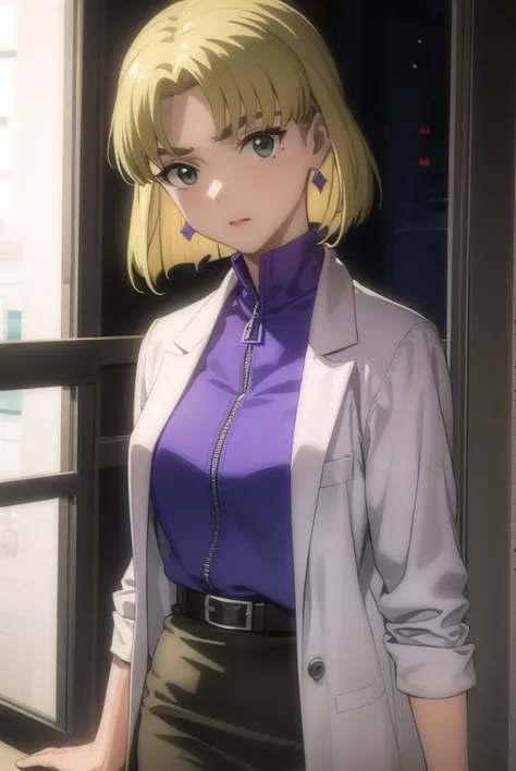 ritsukoakagi, <lyco:ritsuko akagi rebuild-lyco-nochekaiser:1>,
ritsuko akagi, short hair, blonde hair, mole, mole under eye, (pa...