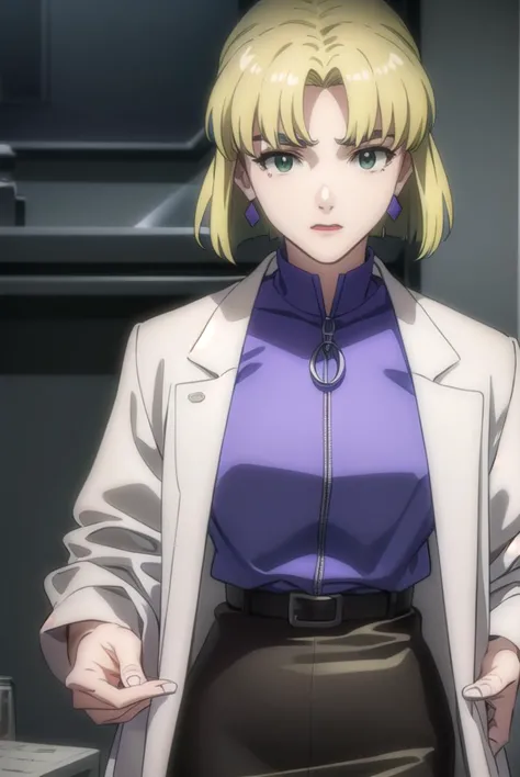 ritsukoakagi, <lyco:ritsuko akagi rebuild-lyco-nochekaiser:1>,
ritsuko akagi, short hair, blonde hair, mole, mole under eye, (pa...