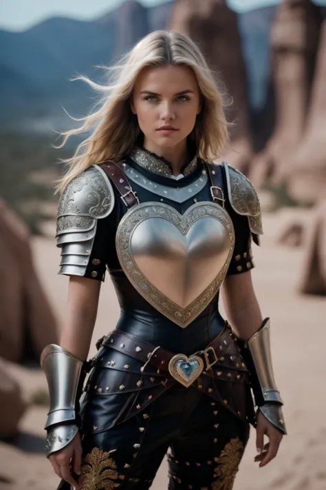 photo of fit (CallistoTI:0.99), a beautiful woman, perfect hair, (modern photo), wearing (<lora:ValentinesArmor:0.8> h34rt, heart, ornate breastplate, pauldrons, belt, gauntlets, belt, plunging neckline), 85mm, (analog, cinematic, film grain:1.3), ( Alien Landscape, Otherworldly terrain with bioluminescent flora, bizarre rock formations, and alien creatures.), detailed eyes, seductive pose, painted lips, spread legs, (epiCPhoto), (looking at viewer:1.1), jewelry, (cinematic shot:1.3), (natural lighting, lit from above), <lora:add_detail:0.5>