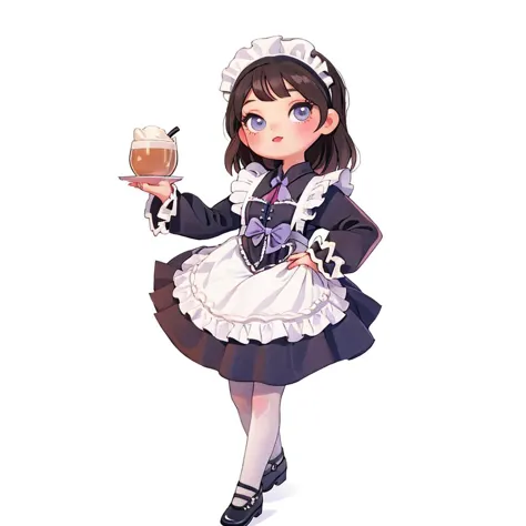 (masterpiece, best quality:1.2),
1girl,  <lora:q1m41d:0.7> q1m41d, long sleeves, maid dress, mary jane shoes, pantyhose, full bo...