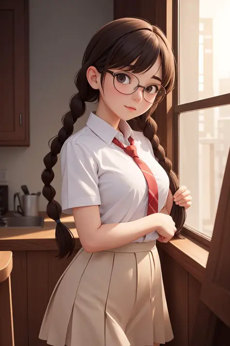 (masterpiece), best quality, high resolution, highly detailed, detailed background, perfect lighting, The student council girl w...