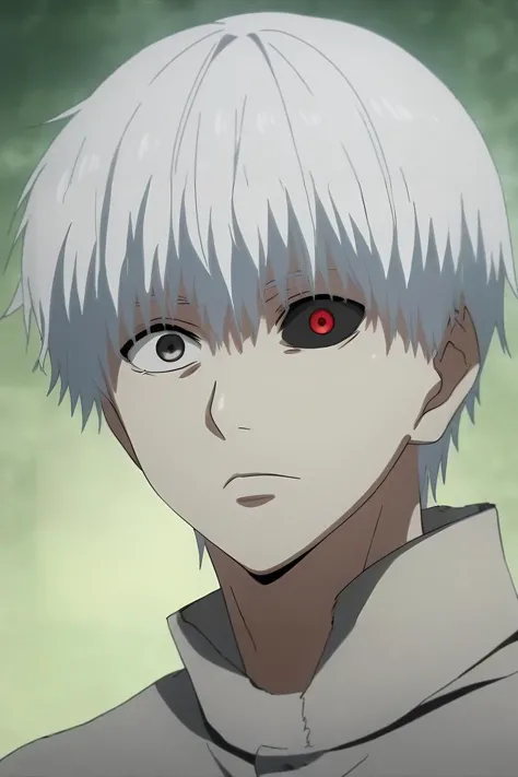 score_9, score_8_up, score_7_up, source_anime, rating_safe, , anime screencap, , official style, looking at viewer, , , 1boy, solo, male focus, <lora:ken_kaneki_pony:0.96>, ken_kaneki, white hair, grey eyes, short hair, bangs, colored sclera, black sclera, red eyes, heterochromia, , , A tropical paradise where the sun shines brightly every day, , <lora:sdxl_lightning_8step_lora:1>