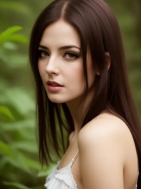 woman,realistic,pale skin,in nature,naughty face,