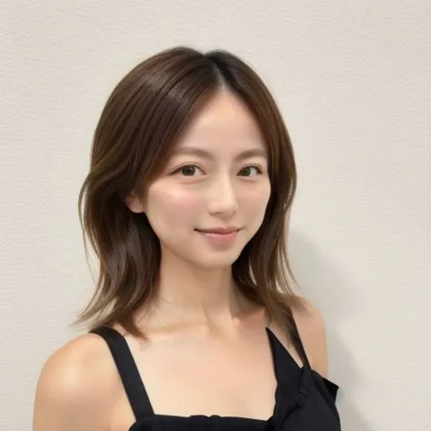 Lateral face, A small breasts light brown hair mid-twenty brown iris asian Woman, bestquality, realistic, photorealistic, Straight hair, fair skin, perfect white teeth, prominent cheek bone, short hair, (((full body)))teacher in formal dressing