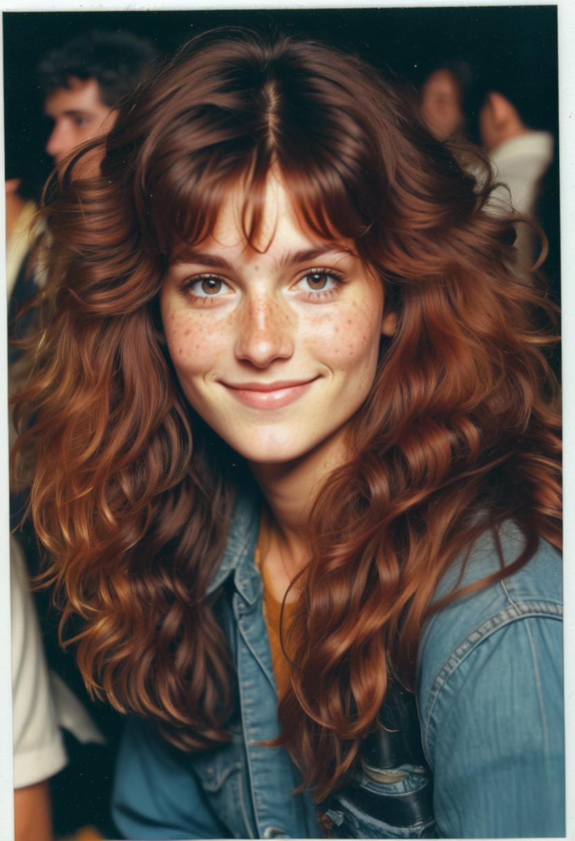 A close up of a woman with long red hair and freckled hair - SeaArt AI