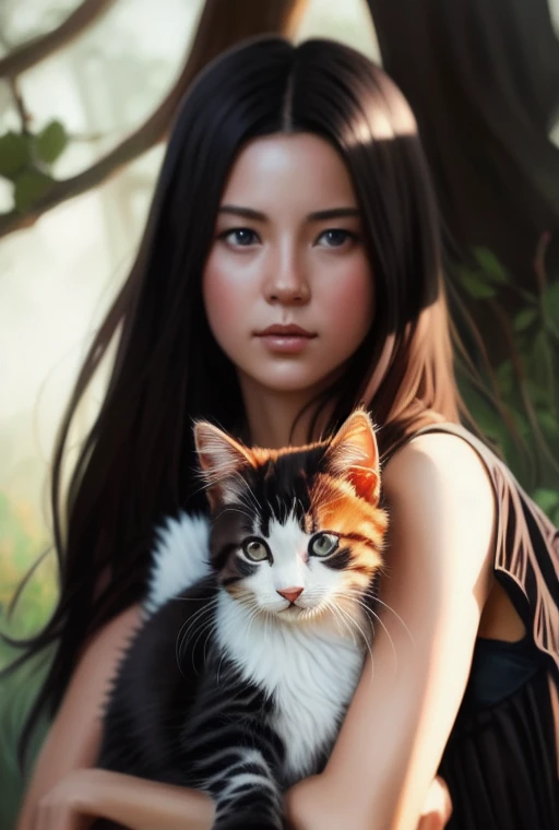 modelshoot style,(extremely detailed CG unity 8k wallpaper), full shot body photo of the most beautiful artwork in the world,cute kitten,kitten illustration, professional majestic oil painting by Ed Blinkey, Atey Ghailan, Studio Ghibli, by Jeremy Mann, Greg Manchess, Antonio Moro, trending on ArtStation, trending on CGSociety, Intricate, High Detail, Sharp focus, dramatic, photorealistic painting art by midjourney and greg rutkowski