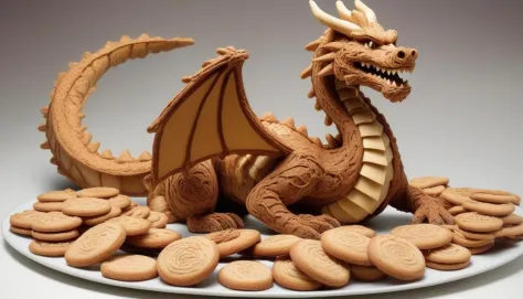dragon made of cookies,