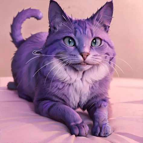 <lora:bg3-cat:0.5>, purple cat, masterpiece, 8k, high resolution, shallow depth of field, sharp focus