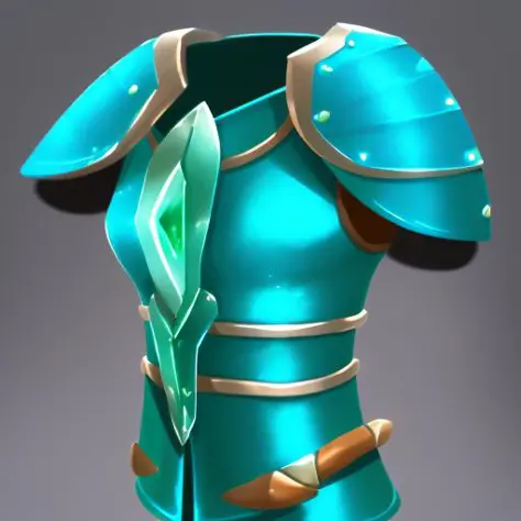 [rpgicondiff:0.15] a picture of turquoise armor, breastplate, magical