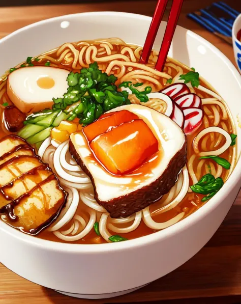 obra de arte, melhor qualidade, cup ramen, Macarrão, madeira, comida, fechar-se, comida focus,super delicioso schmackofatz