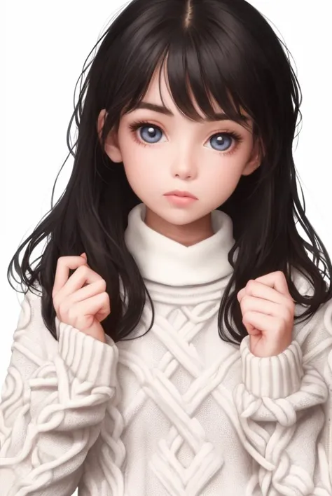 a girl with long black hair and blue eyes is posing