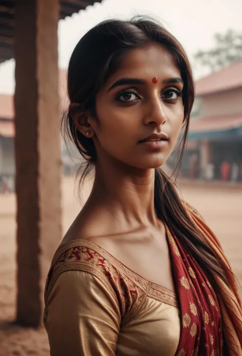 photo cinématographique d&#39;une belle fille indienne