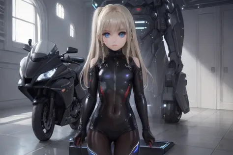 ((masterpiece)), (best quality), (ultra-detailed:1.3), glowing light, ray tracing, illuminating light, HDR,(perfect eyes, shiny eyes, detailed face, perfect hands), depth of field, sharp jawline, petite, cute face, erotic poses, erotic, (full body view:1.2), tight futuristic suits