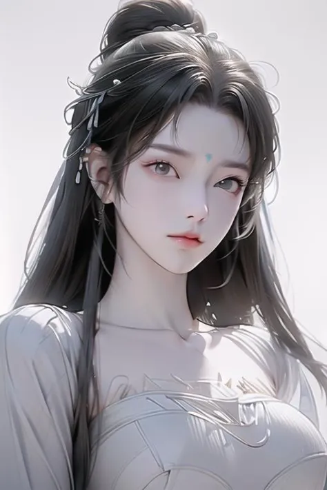 impresionante qingyi,fondo sencillo,Fondo blanco,pose de anime,bosquejo,Fondo blanco,, mejor calidad , obra maestra, ilustración, un extremadamente delicado y hermoso, extremadamente detallado ,CG,unidad,fondo de pantalla 8k, Asombroso, finamente detalle, obra maestra, mejor calidad,arte oficial,extremadamente detallado CG unidad fondo de pantalla 8k,absurdos, incredibly absurdos, enorme tamaño de archivo , ultra detallado, alta resolución, extremadamente detallado,hermosa chica detallada, extremadamente detallado eyes and face, hermosos ojos detallados,luz en la cara, . Premiado, Profesional, muy detallado