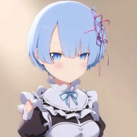 1girl, Rem \(re\:zero\) <lora:rem:0.75>