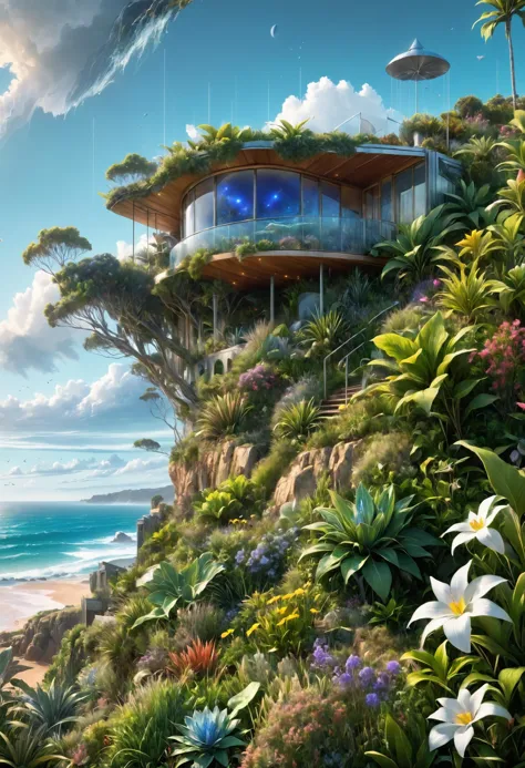 A cliffside Australian beach house, where the sound of crashing waves lulls residents into a perpetual state of seaside serenity...