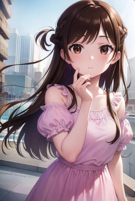 mizuharachizuru, <lyco:mizuharachizuru-lyco-nochekaiser:1>, 
mizuhara chizuru, long hair, brown hair, (brown eyes:1.7), (one sid...