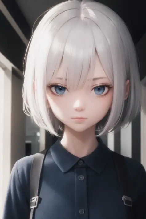 incredibly_absurdres,ray tracing,,best quality, masterpiece,white hair, blue eyes, upper body