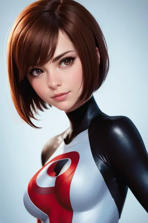 realistic, medium shot portrait of Elastigirl