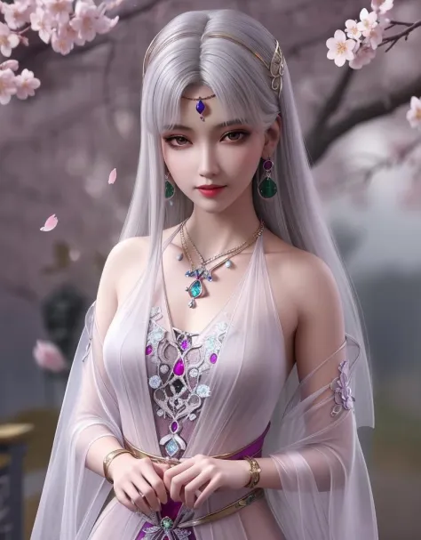 (,1girl, pov,best quality, ) , ((, jewelry, earrings, necklace, looking at viewer,  facing viewer, outdoors, cherry blossoms,  ))    <lora:DA_XiaoYiXianTianDuNv:0.8>
ultra realistic 8k cg, flawless, clean, masterpiece, professional artwork, famous artwork, cinematic lighting, cinematic bloom, perfect face, beautiful face, fantasy, dreamlike, unreal, science fiction, lace, lace trim, lace-trimmed legwear, luxury, jewelry, diamond, gold, pearl, gem, sapphire, ruby, emerald, intricate detail, delicate pattern, charming, alluring, seductive, erotic, enchanting, hair ornament, necklace, earrings, bracelet, armlet,halo,autumn leaves,