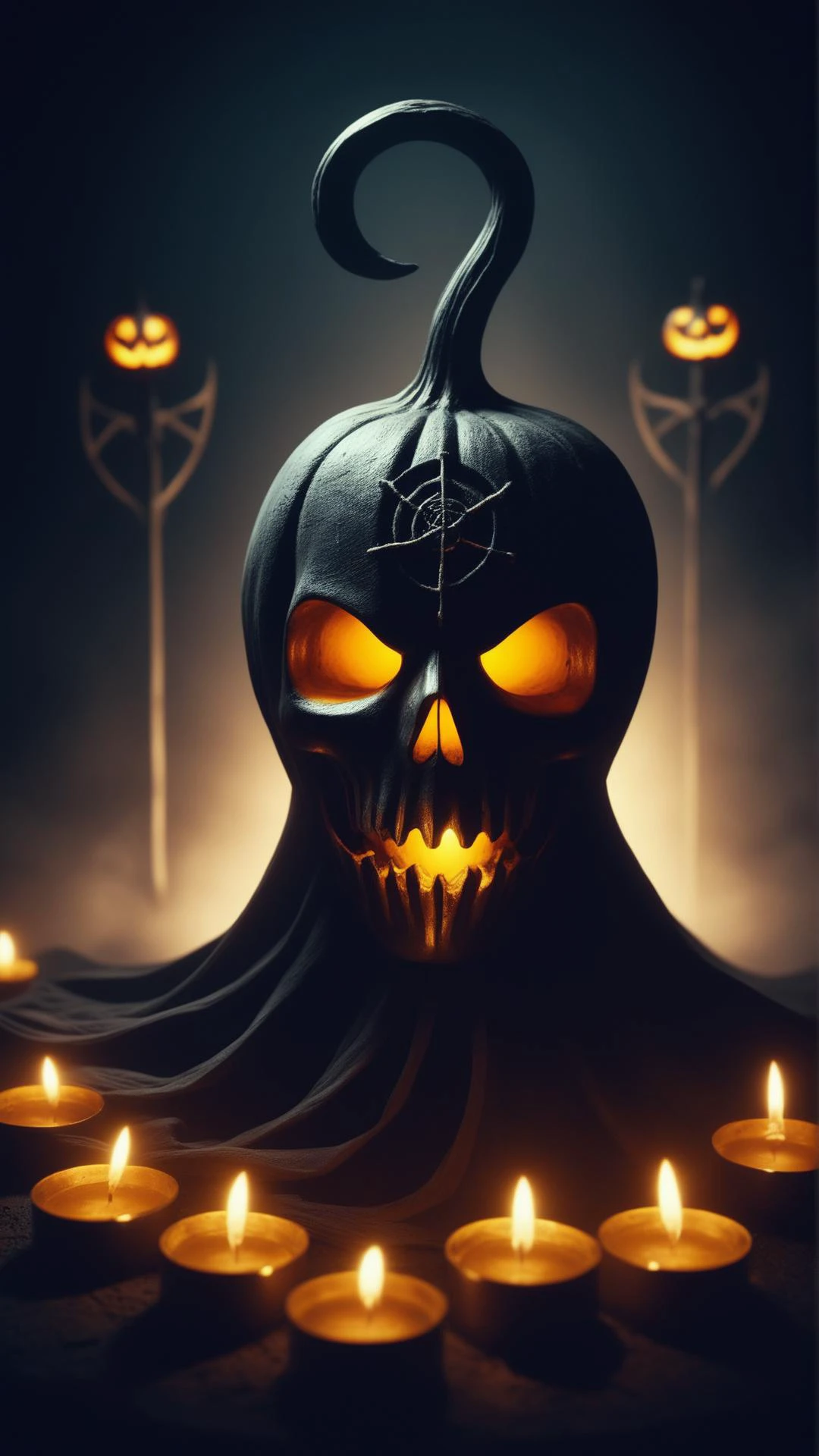 HalloweenGlowStyle profundidad de campo, horror \(tema\),  dark, atmosférico, noche, brillo, (Obra maestra:1.3) (mejor calidad:1.2) (alta calidad:1.1)