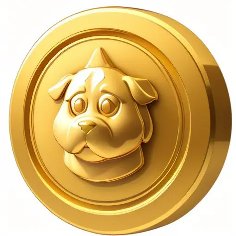 A gold coin,(an dog on coin:1.25),(Pure Gold:1.1),(cartoon,3d:1.3),(masterpiece, top quality,best quality, official art, beautiful and aesthetic:1.2),Game ICON,HD Transparent background,Volume light,No human,fantasy,best quality,,game coin, <lora:coin:0.5>