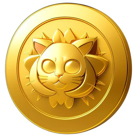 A gold coin,(an cat on coin:1.25),(Pure Gold:1.1),(cartoon,3d:1.3),(masterpiece, top quality,best quality, official art, beautiful and aesthetic:1.2),Game ICON,HD Transparent background,Volume light,No human,fantasy,best quality,,game coin, 