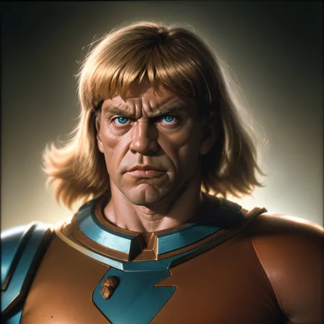 instant photo photo of he-man,
head shot,
soft fill lighting,
shot from a Dutch angle,
shot on Hasselblad 500CM,
Fujicolor Pro
  ,soft focus,
photorealistic,photographer