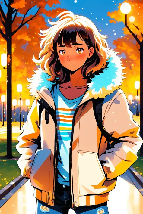 Anime portrait, 1girl, <tan skin|dark skin|light skin>, <tight (short cut off:1.05) sweater|open trench coat and sweater|fluffy jacket and jeans|beanie and hoodie with ripped torn jeans|sundress and pig tails|school uniform|police officers uniform>, dynamic lighting, <at the playground|in the park|lounging in garden|in cafe|on subway|on bus>, <daytime|morning|noon|evening|sunset|dawn> lighting

flat anime style, 2d, studio illustration