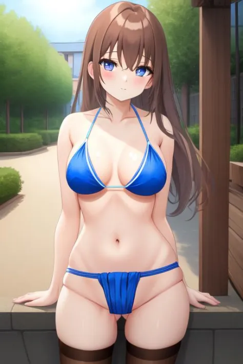 Masterpiece, absurdres,HDR ,highly detailed eyes and face1girl with ( bikini:1.4) with , \fundoshi\     <lora:fundoshi_girl_Vol_004:1>