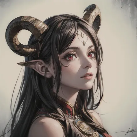 (ultra amazing beautiful detailed,32k, masterpiece:1.2),bust portrait, 1girl,wearing tribal clothing,horns,red eyes, <lora:GoodHands-beta2:1.6>,<lora:add_detail:0.88>,(high detailed skin:1.1), 8k uhd, dslr, high quality, <lora:TW_Succubus-DEF:.7>