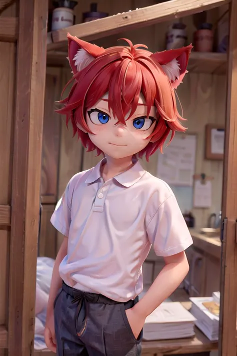 <lora:aki_sd_v10:0.5>,1boy, aki, crimson hair, animal ears, masterpiece, ultra detail