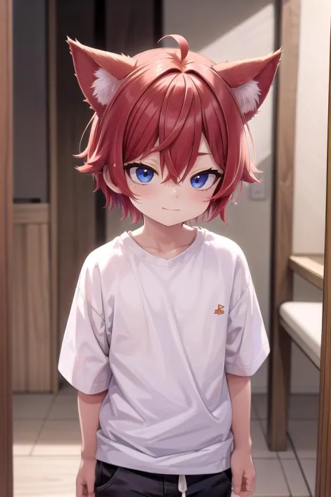 <lora:aki_sd_v10:0.5>,1boy, aki, crimson hair, animal ears, masterpiece, ultra detail