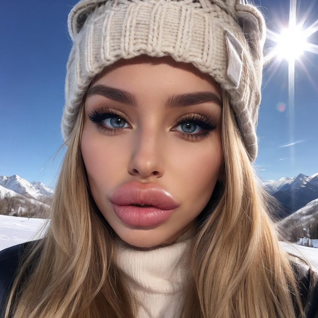 Bimbo lips created with SeaArt AI