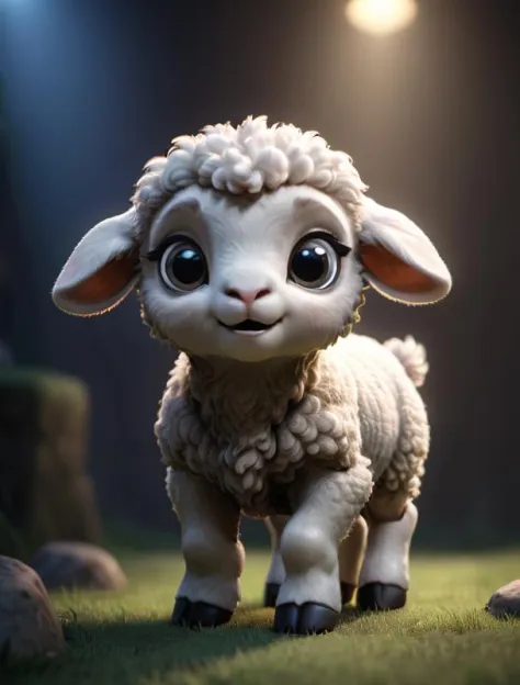 very cute illustration baby sheep, big cute eyes, tranding on artstation, cinematic lighting, majestic,digital photography, 3d <lora:3Dæ¨¡åä¸¨å¯ç±åSDXLç_v1.0:0.8> , MG_IP, PIXAR