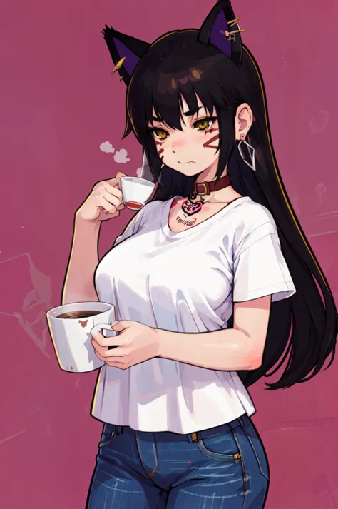 Holding a Cup Of Coffee Pose (TI)