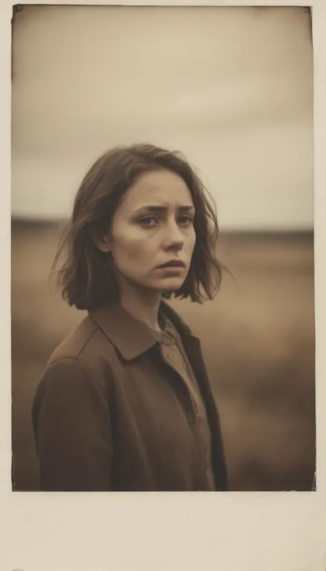 (emotive storytelling:1.4), real-life drama on Polaroid, emotional depth in vintage tones, intense moments captured, raw vulnerability in aged film, human resilience in sepia